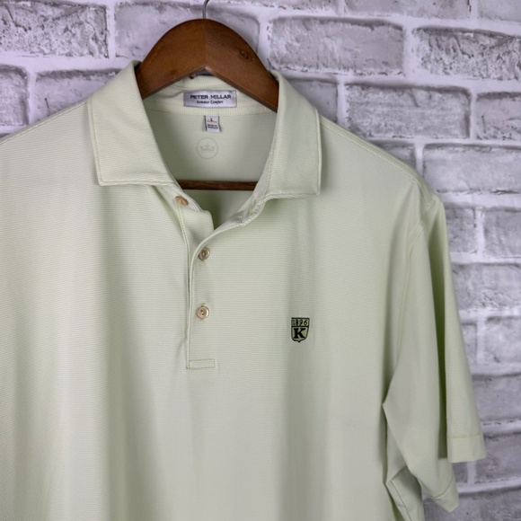 Peter Millar Summer Kent CC Comfort Light Green Performance Golf Polo Mens Large - Picture 1 of 7